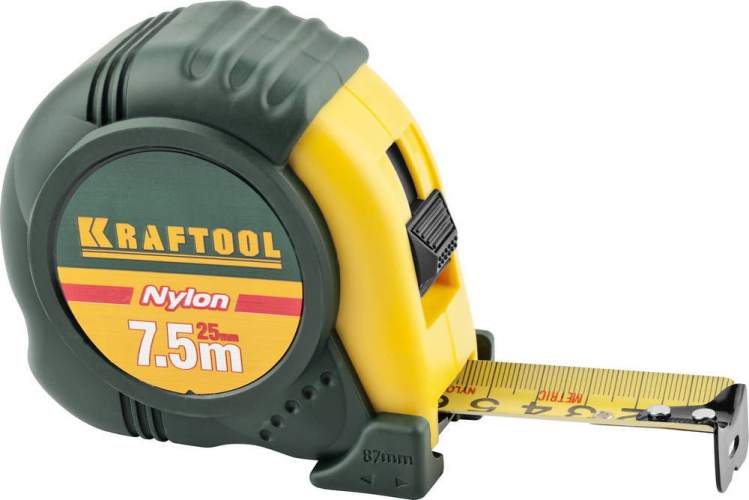 Рулетка измерительная 7.5/8мх25.0мм 34122-08_z01 и z02  Nylon KRAFTOOL