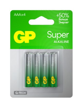 Батарейка алкалиновая GP Super Alkaline 24AA21-2CRSBC4 ААA/LR3 1.5В 24A-2CR4 (4891199226281)