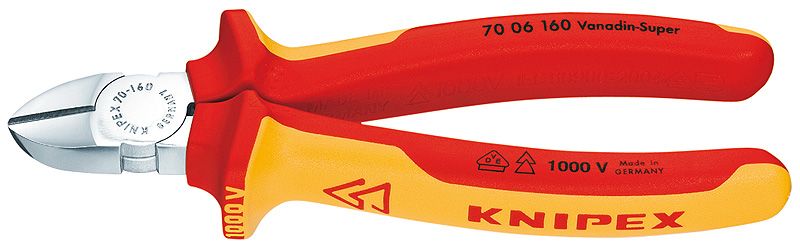 Кусачки боковые диэлектрические 160мм до 1000В KN-7006160 KNIPEX